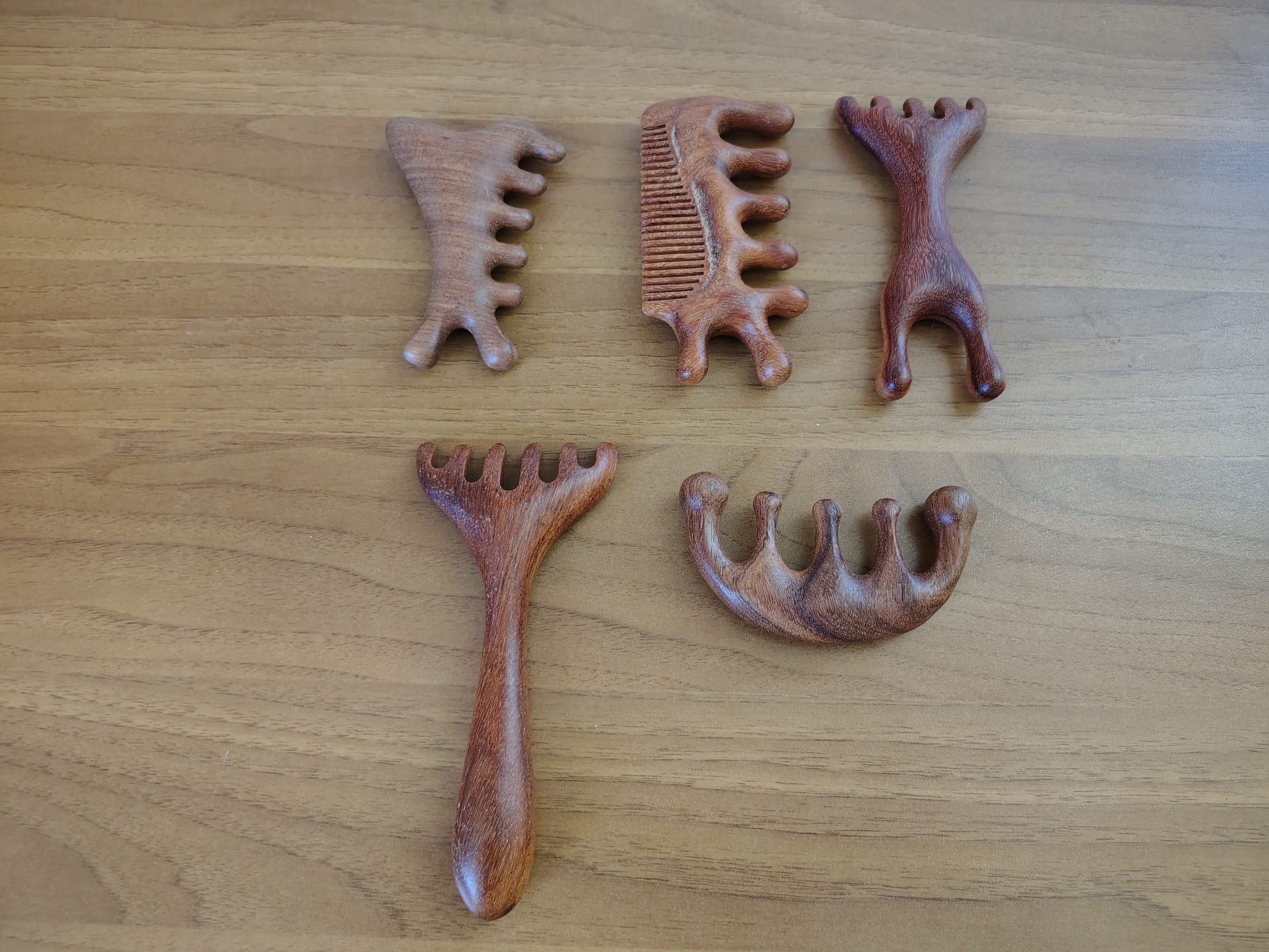 Set 5 strumenti a pettine per massaggio - Immagine 2